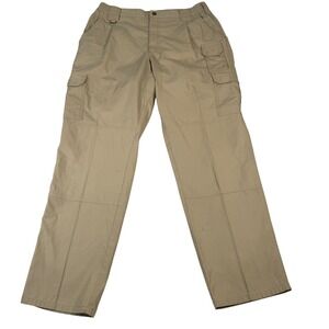5.11 Tactical Cargo Pants Mens 38x34 Khaki Polyester Cotton Ripstop Utility Work